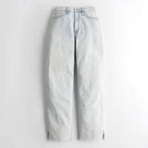 NWT Hollister Curvy Ultra High-Rise Light Wash Dad Jeans
